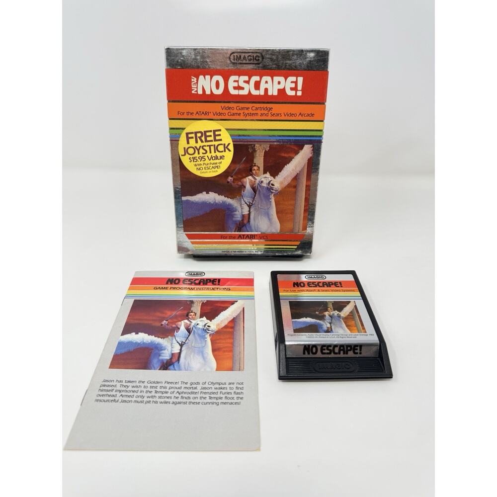 No Escape Atari 2600 1982 Complete CIB Tested